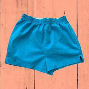 Vintage 1980’s sport Laurenté roller skating turquoise blue high waist shorts -M